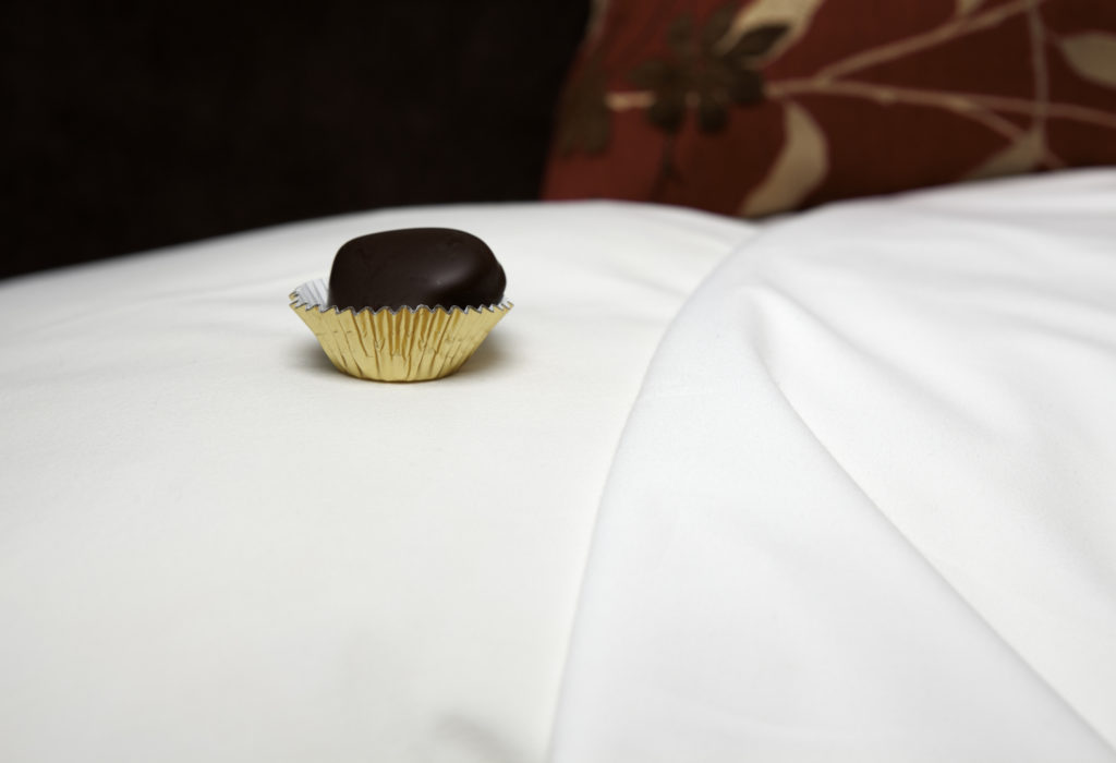 Chocolate on a Pillow.